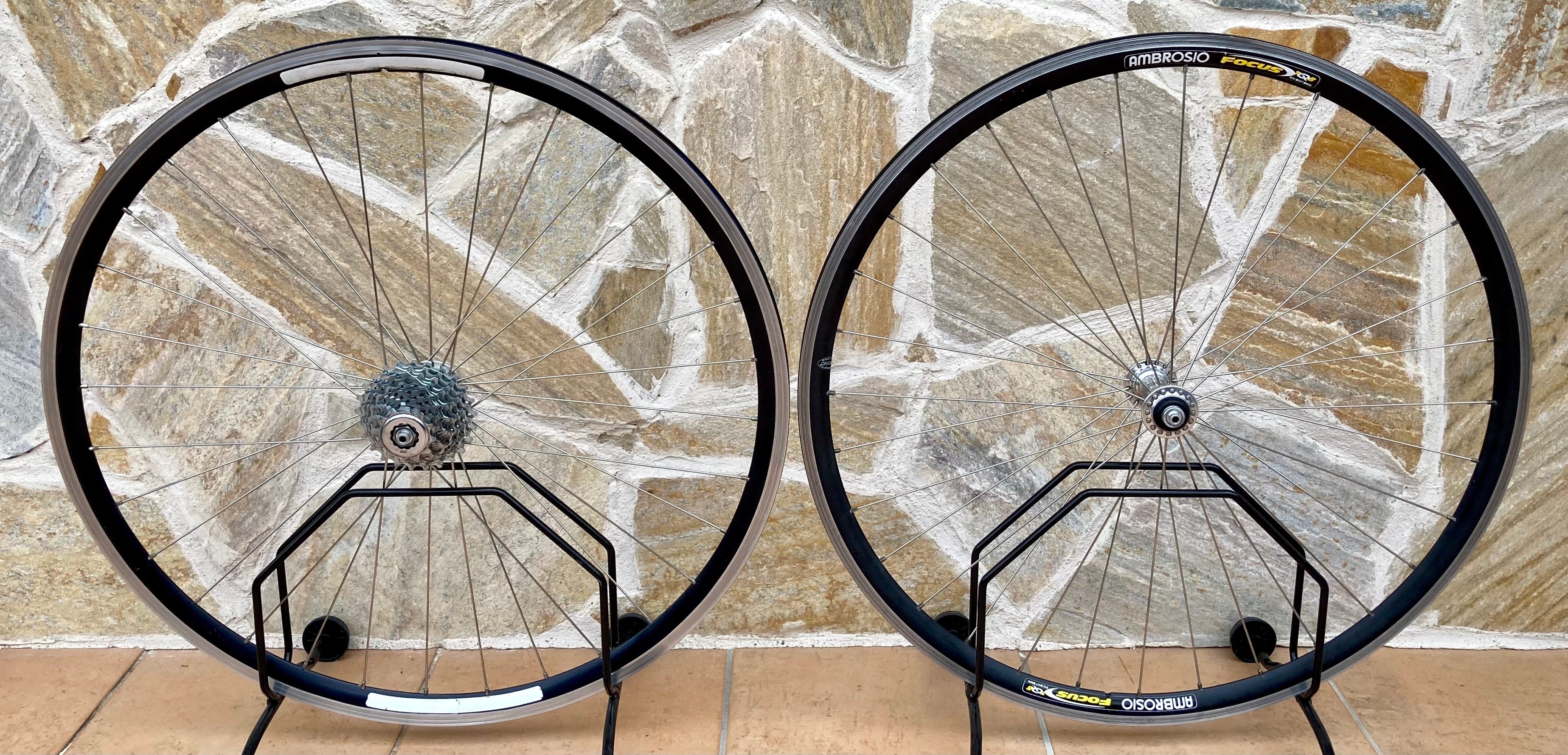 AMBROSIO TRACK DISC 700C 32h ピスト ホイール 前後 Ambrosio Focus TQB Campagnolo Record 32H Wheelset for Clincher