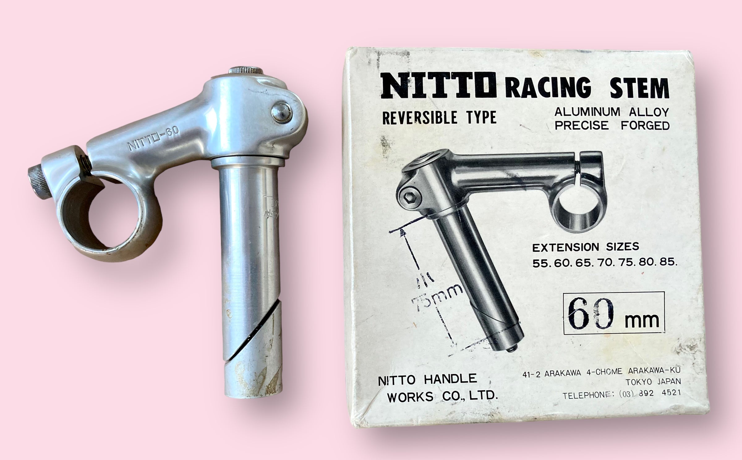 NOS Nitto Tengaeshi Reversible Racing Track Stem 60mm